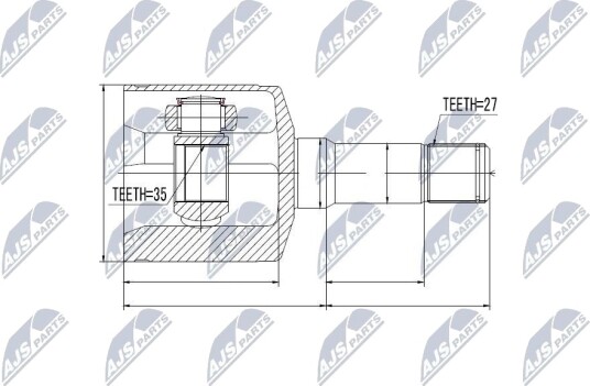 Nty Drivknute drivaksel NTY NPW PL 024