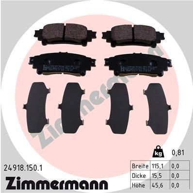 Bremseklosser ZIMMERMANN 24918.150.1