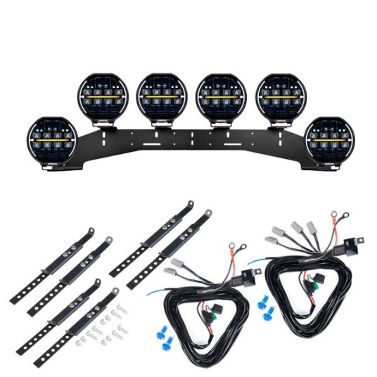 Ekstralys PURELUX Heat 7200   Round / 18 cm / 135W 6 stk   Komplett pakke WRC
