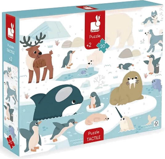 Janod Janod - Polar Regions Tactile Puzzle - Multi/patterned - ONE SIZE