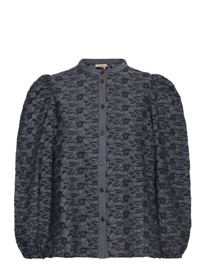 Stella Nova Cotton Shirt With All Over Embroide - Black - 34