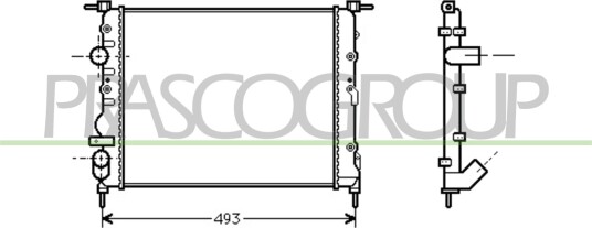 PRASCO RN320R003 Radiator motorkjøling
