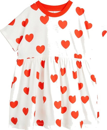 Mini Rodini | Hearts Aop Ss Dress | 140 146