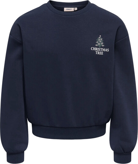 Kids Only Kogelfie Ls Xmas Boxy O Neck Box Swt Navy 134 140 Kids Only Kogelfie Ls Xmas Boxy O Neck Box Swt Navy 134 140