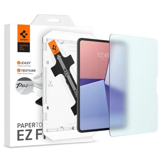 iPad Pro 11" (2024) Spigen Paper Touch EZ Fit Glas.tR Skjermbeskytter - Case Friendly - Gjennomsiktig