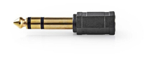 Nedis Stereo Audio Adapter | 6.35 mm Han | 3.5 mm Hun | Gull belagt | Rett | ABS | Sort | 10 stk. | Konvolutt