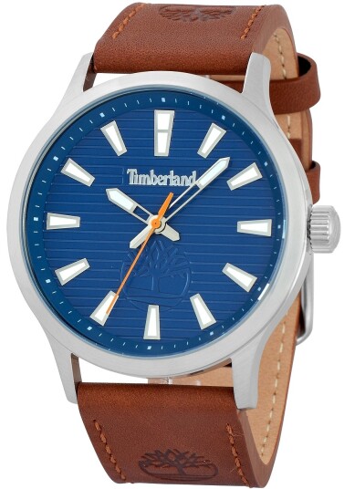 Timberland Herreklokke TDWGA2152001 Trumbull Blå/Lær Ø45 mm