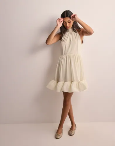 Malina Hvit Fern halterneck ruffled mini dress Malina Hvit Fern halterneck ruffled mini dress