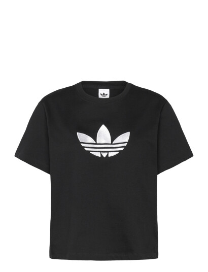 Adidas Originals Trefoil Boxy T Black XS Adidas Originals Trefoil Boxy T Black XS