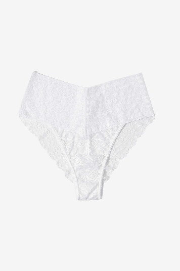 Lace Laboratory Blondetruser High Waist Brazilian Hvit Lace Laboratory Blondetruser High Waist Brazilian Hvit