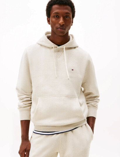Tommy Hilfiger Ess Seasonal Fleece Hoody - Cream - XXL Tommy Hilfiger Ess Seasonal Fleece Hoody - Cream - XXL
