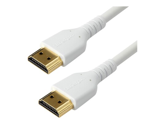 StarTech 1m Premium Certified HDMI 2.0 Cable with Ethernet, Durable High Speed UHD 4K 60Hz HDR 10, 3ft Rugged M/M HDMI Cord with Aramid Fiber, TPE,