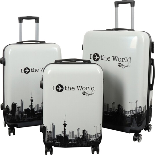 Koffert - Koffert med motiv - I Love The World hvit - Hardcase lettvektskoffert
