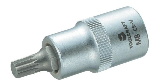 Toolcraft 816087 Multitand (Xzn) Topnøgle-Bit-Indsats 8 Mm 1/2 (12,5 Mm)