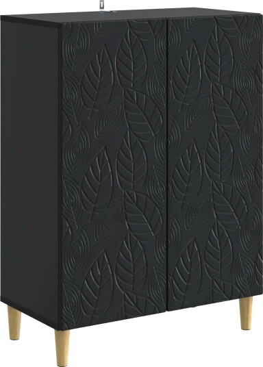 Serviesskap Svart 66 x 34,5 x 90 cm Konstruert tre Serviesskap Svart 66 x 34,5 x 90 cm Konstruert tre