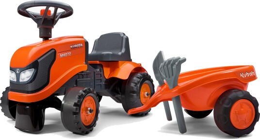 Falk Gåbil Traktor Baby Kubota med Tilhenger & Tilbehør Falk Gåbil Traktor Baby Kubota med Tilhenger & Tilbehør