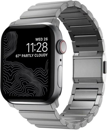 Nomad Apple Watch 42/44/SE/45/49mm Titanium Band Rem - Silver