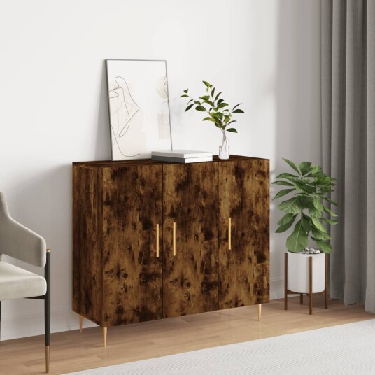 Skjenk røkt eik 90x34x80 cm konstruert tre
