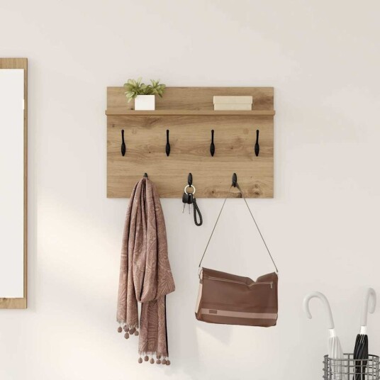  Vegghengt kleshenger artisan eik 60 x 40 x 12 cm Konstruert tre