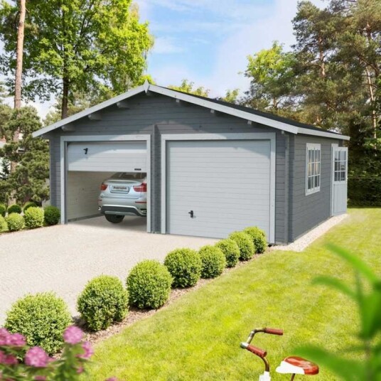 Garasjebod Palmako Roger 28,4 m2 med 2 Enkle Leddporter Garasjebod Palmako Roger 28,4 m2 med 2 Enkle Leddporter