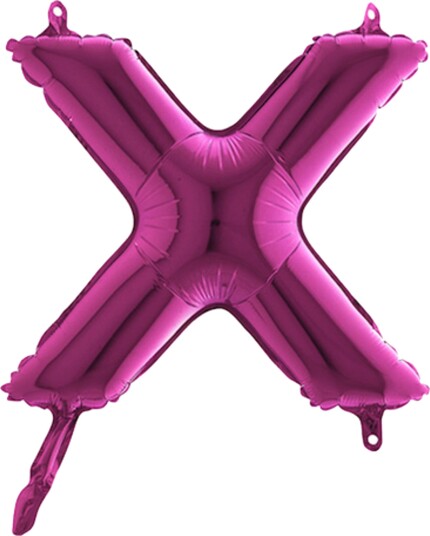 Ballongkungen Bokstavballong Mini Rosa Bokstav X 14431F