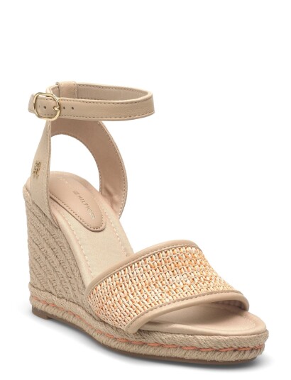Tommy Hilfiger High Wedge Espad Raffia   Beige   41