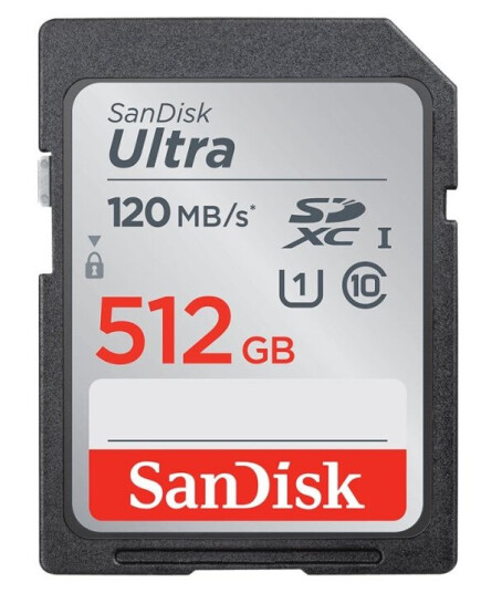 Sandisk Ultrastar Sdsdun4-512G-Gn6in, 512 Gb, Sdhc, Klasse 10, Uhs-I, 120 Mb/S, Klasse 1 (U1)