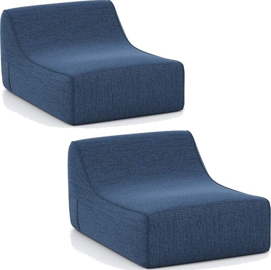 Oppblåsbar ergonomisk lenestol med avtakbart trekk