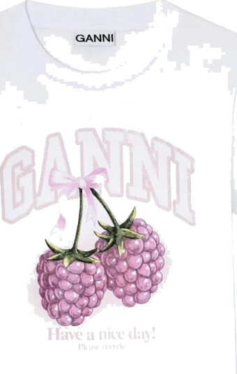 Ganni Dame Topper Hvit S,