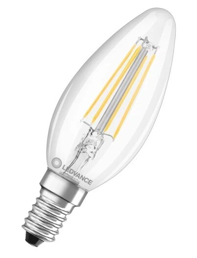 Osram Ledvance Led-Pære E14 4W/827 Verdi Cl B Fil 40 Ikke-Dim 4058075438637 Osram Ledvance Led-Pære E14 4W/827 Verdi Cl B Fil 40 Ikke-Dim 4058075438637