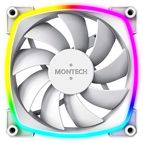 Montech AX120 120mm ARGB Kabinettvifte med PWM - Hvit Montech AX120 120mm ARGB Kabinettvifte med PWM - Hvit