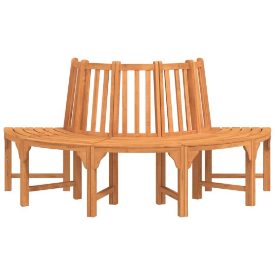 Halvrund trebenk Ø208 cm heltre eukalyptus 362156 Halvrund trebenk Ø208 cm heltre eukalyptus 362156