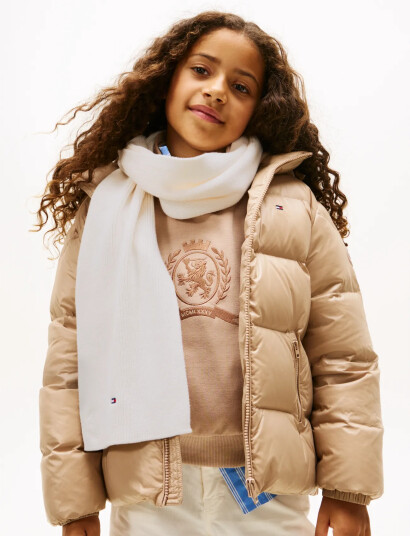 Tommy Hilfiger Small Flag Scarf   Cream   ONE SIZE