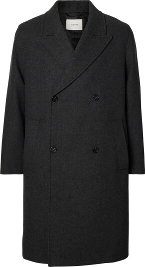 Selected Slmsergio Manteco Coat DARK GREY XXL
