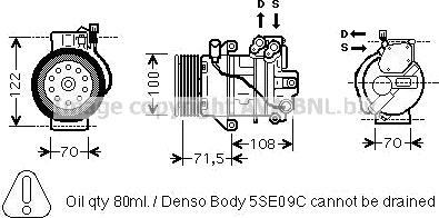 AC kompressor PRASCO MTAK249 AC kompressor PRASCO MTAK249