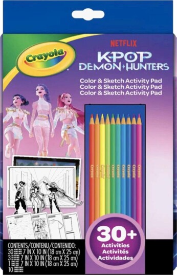 Crayola KPop Demon Hunters Color & Sketch Aktivitetspad Crayola KPop Demon Hunters Color & Sketch Aktivitetspad