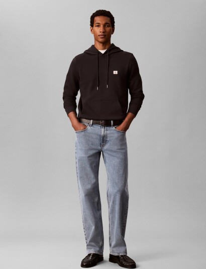 Calvin Klein Jeans Cl Ls 350Terry Wvn Lbl Hoodie Black S