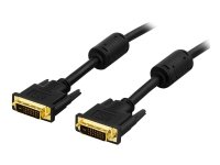 Deltaco DVI-D Kabel 3m Dual Link Gullkontakt