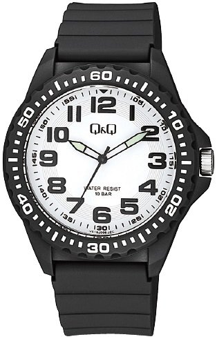 Q&Q Herreklokke VS16J006Y Classic Hvit/Resinplast Ø40 mm