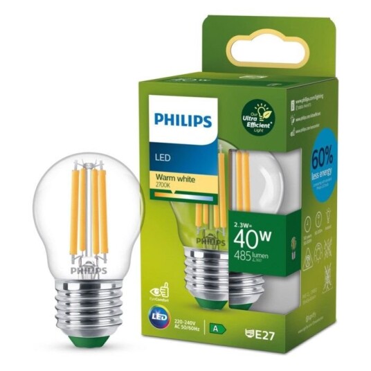 Philips Ultra Efficient E27 LED-pære 485 lm Philips Ultra Efficient E27 LED-pære 485 lm