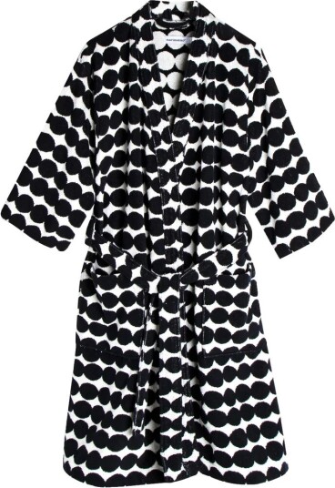 Marimekko Räsymatto badekåpe Black-white, S