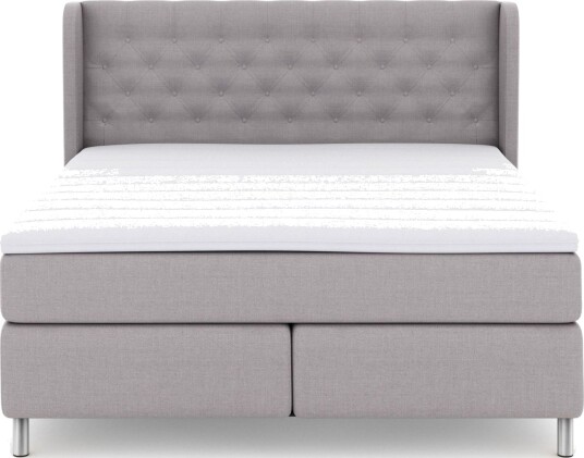Select No 3 Komplett Sengepakke 180x200 Fast/Medium Lysegrå/Metallben