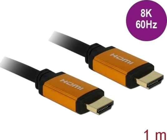 Delock 1m HDMI-kabel med 8K Støtte - Sort, Ultra High Speed