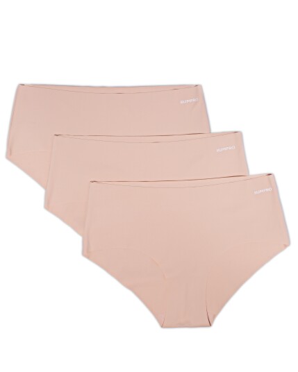 Bumpro 3-pack No Show Hipster Sand - M