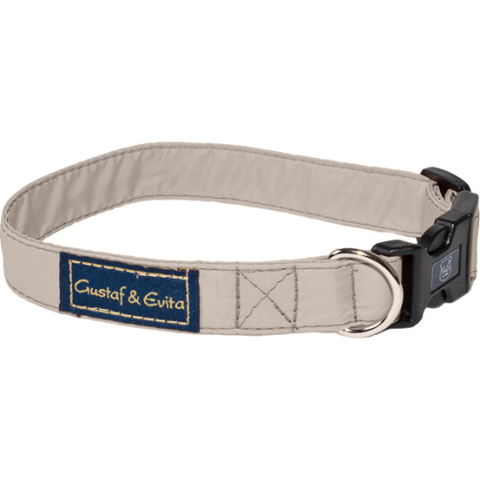 Justerbart hundehalsbånd Khaki 30cm
