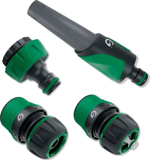 Slangekobling Grimsholm Slangekoblingssett 1/2 + 3/4" og overgang