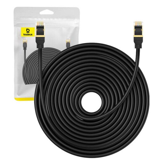 Network cable cat.8 Baseus Ethernet RJ45 40Gbps 20m (black)