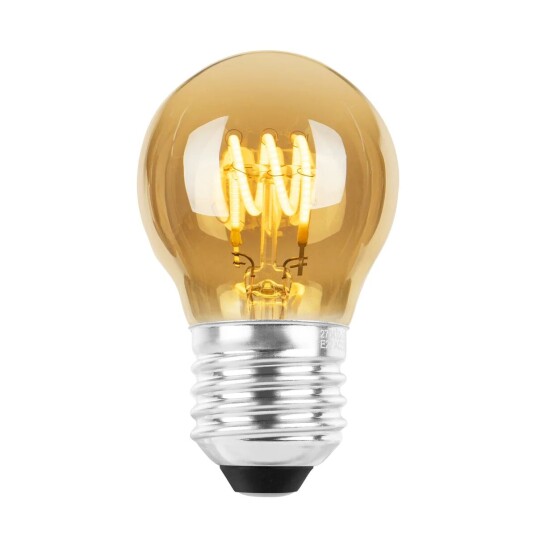 NorDesign Ecolux E27 Spiral filament 4W 2200K 45 mm dimbar - Amber NorDesign Ecolux E27 Spiral filament 4W 2200K 45 mm dimbar - Amber