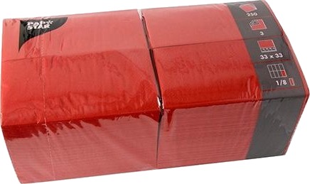 Papstar 84578 Rød Tørkepapir Monokromatisk 46 G/M² 330 Mm 330 Mm
