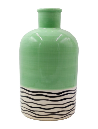 Que Rico Vase - Río - Cebra Loca - Green - 30 CM Que Rico Vase - Río - Cebra Loca - Green - 30 CM